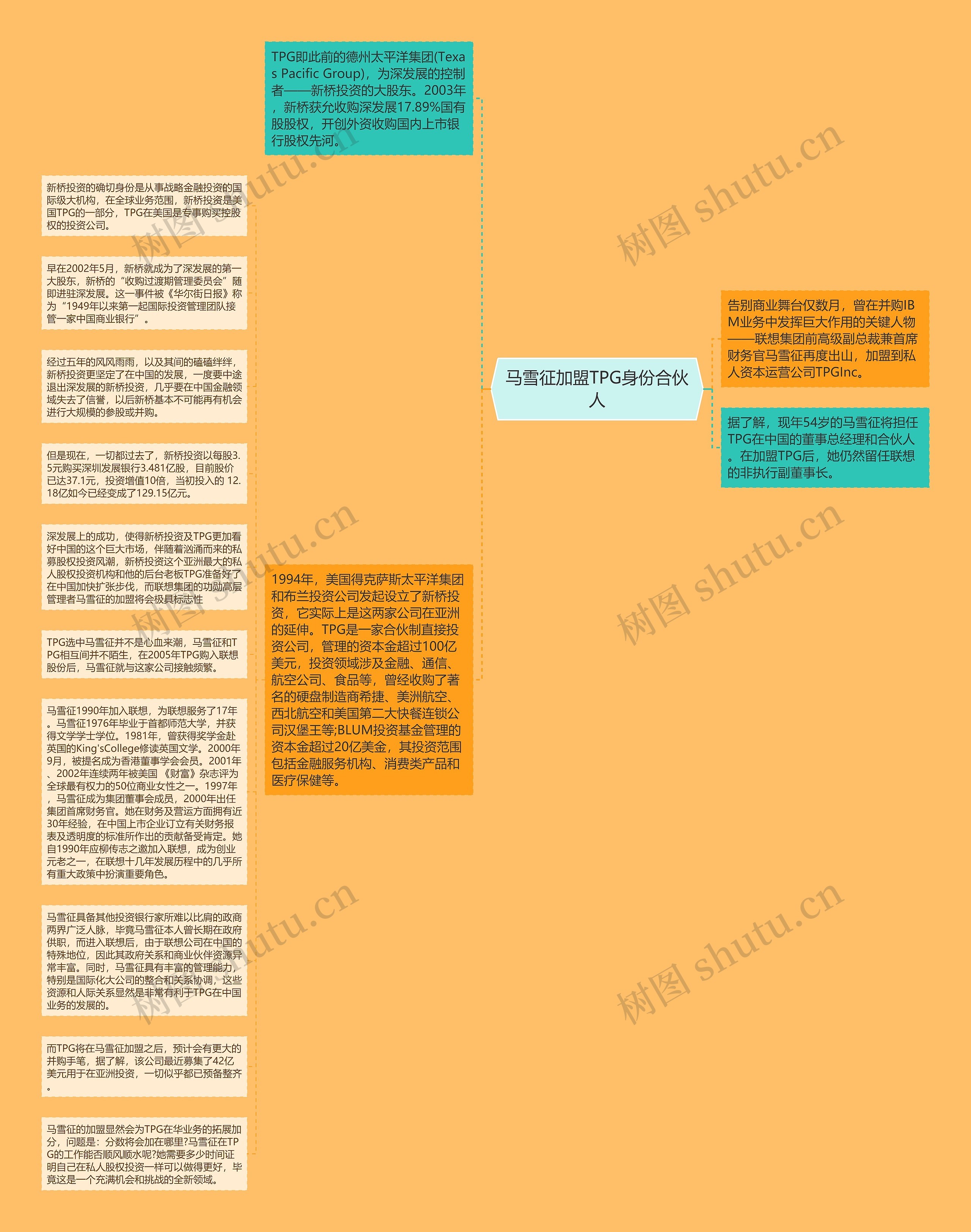 马雪征加盟TPG身份合伙人思维导图