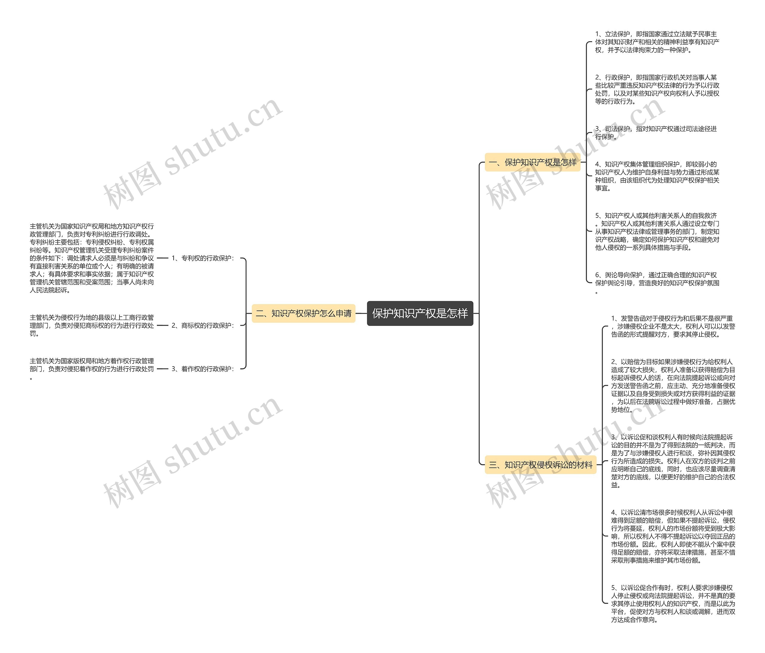 保护知识产权是怎样思维导图