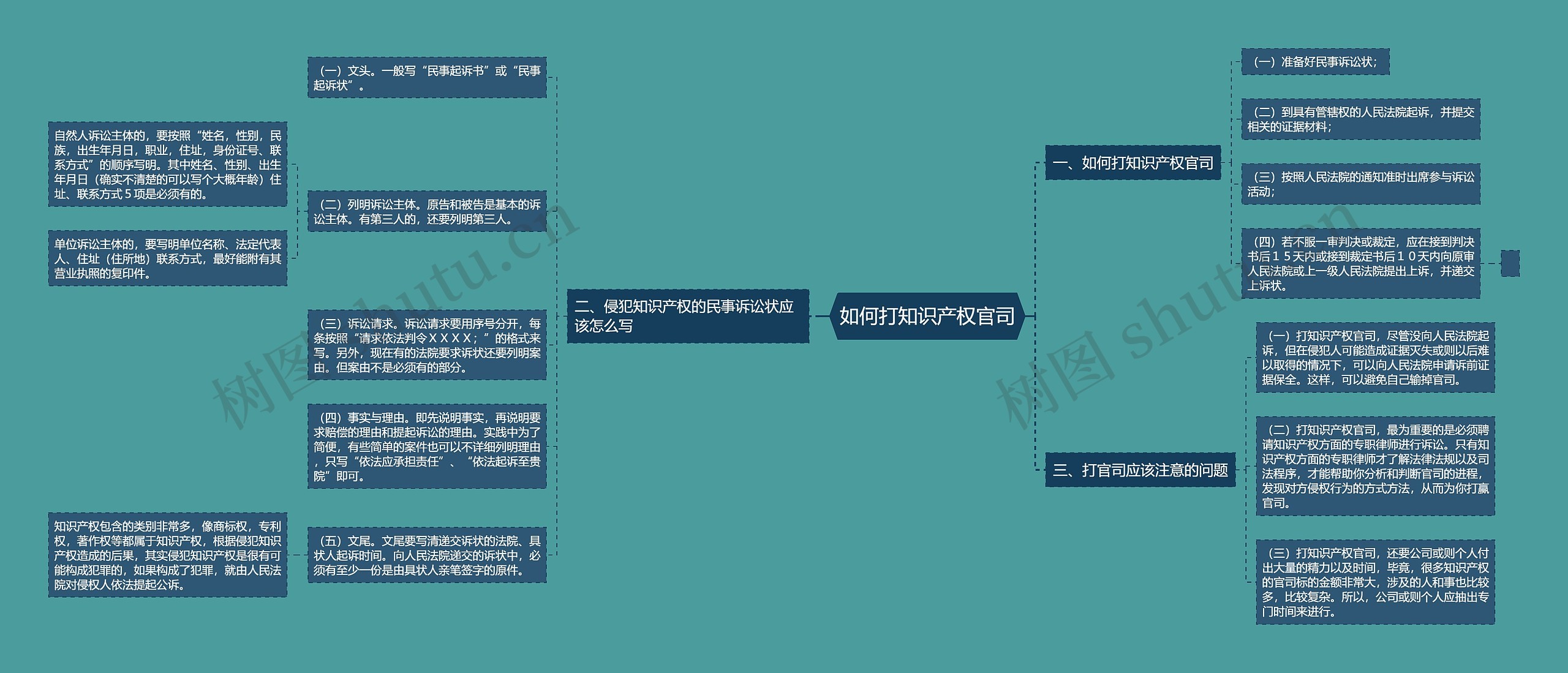 如何打知识产权官司思维导图