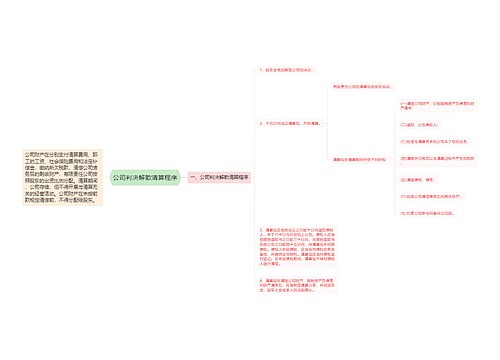 公司判决解散清算程序