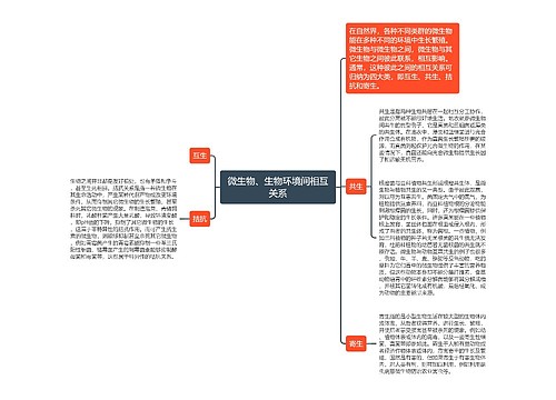 微生物、生物环境间相互关系