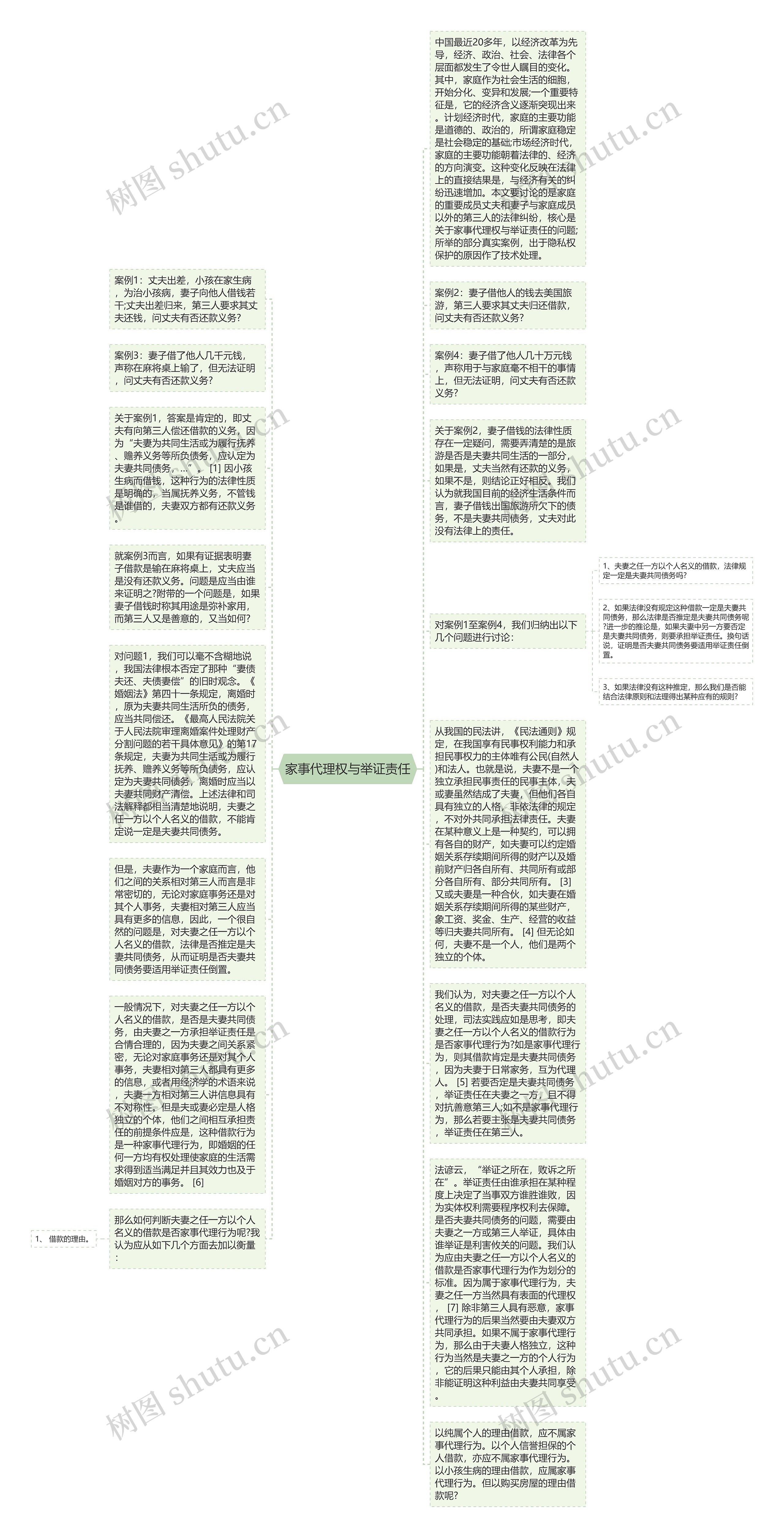 家事代理权与举证责任思维导图