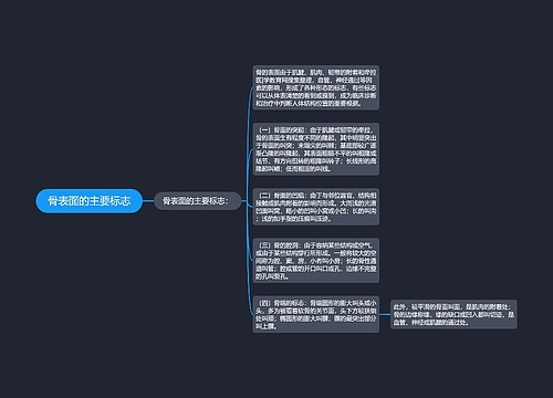 骨表面的主要标志