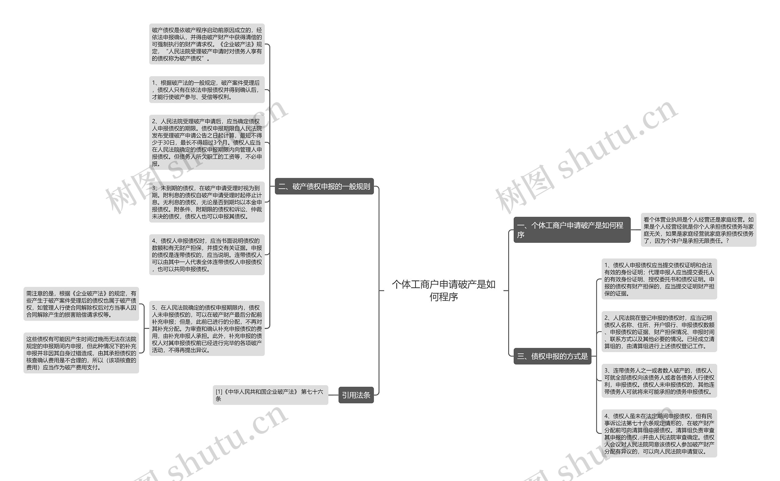 个体工商户申请破产是如何程序思维导图