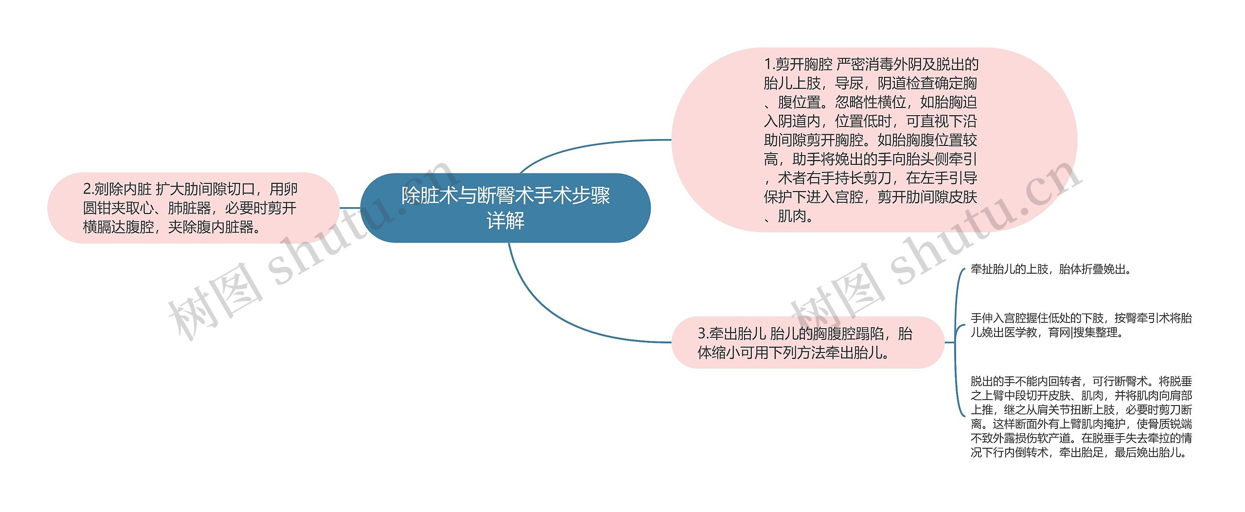 除脏术与断臀术手术步骤详解思维导图