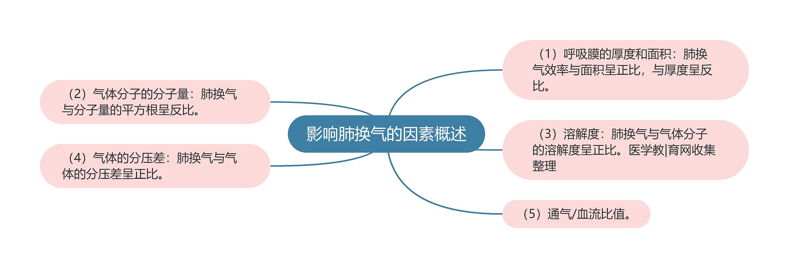 影响肺换气的因素概述思维导图