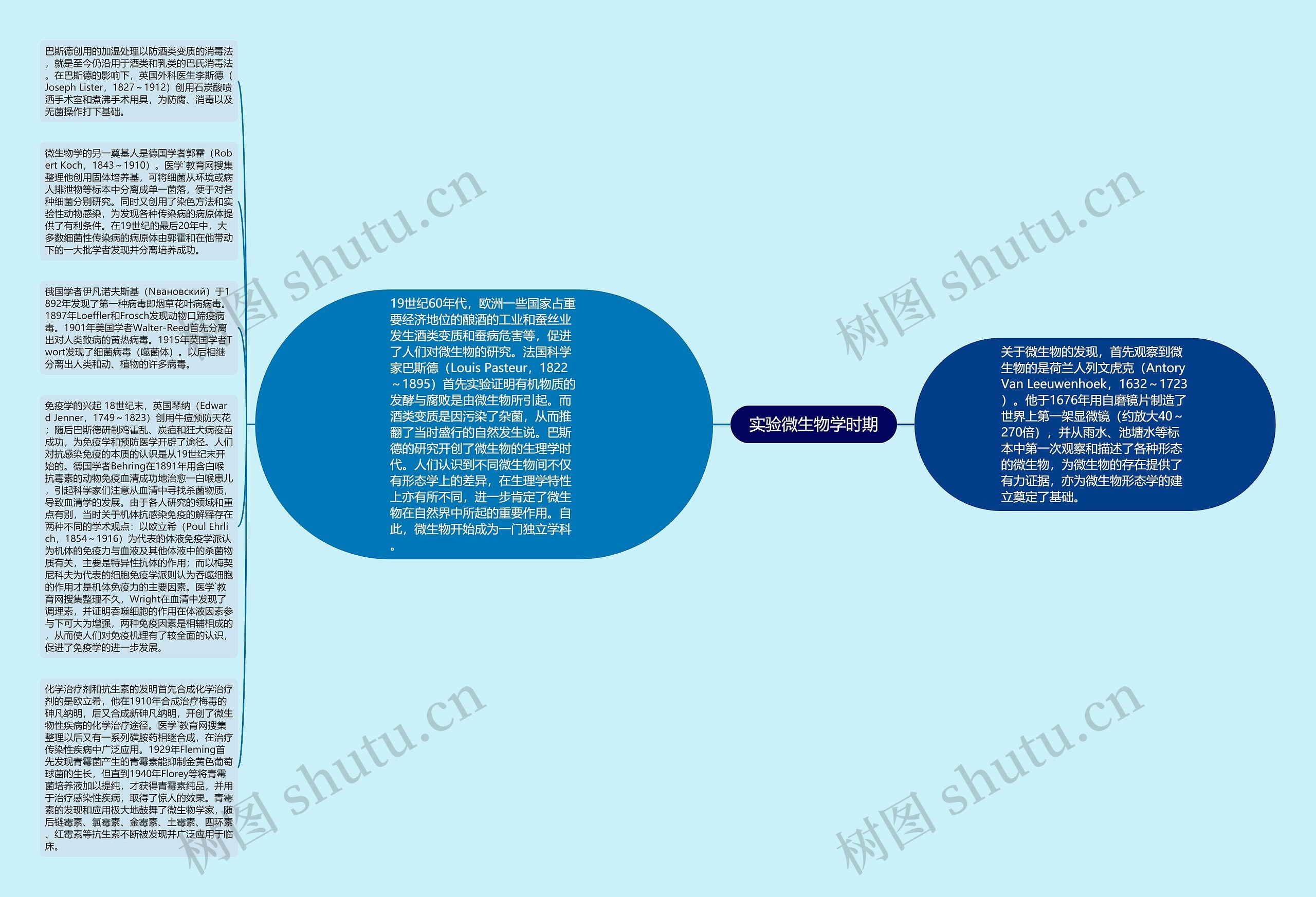 实验微生物学时期思维导图高清图 实验微生物学时期思维导图
