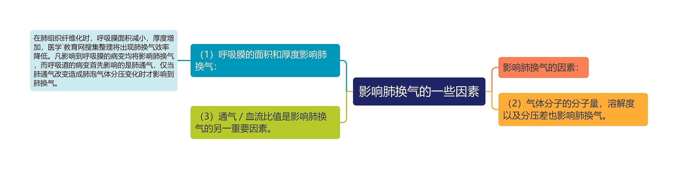 影响肺换气的一些因素思维导图