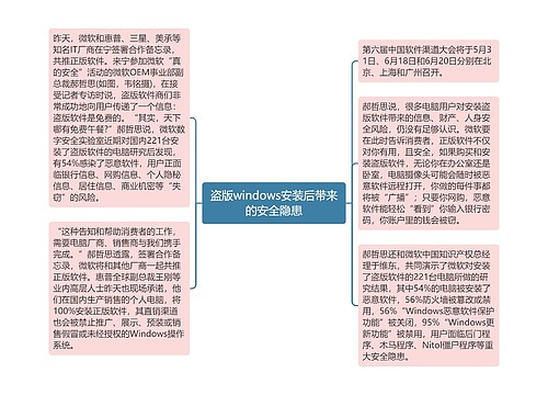 盗版windows安装后带来的安全隐患