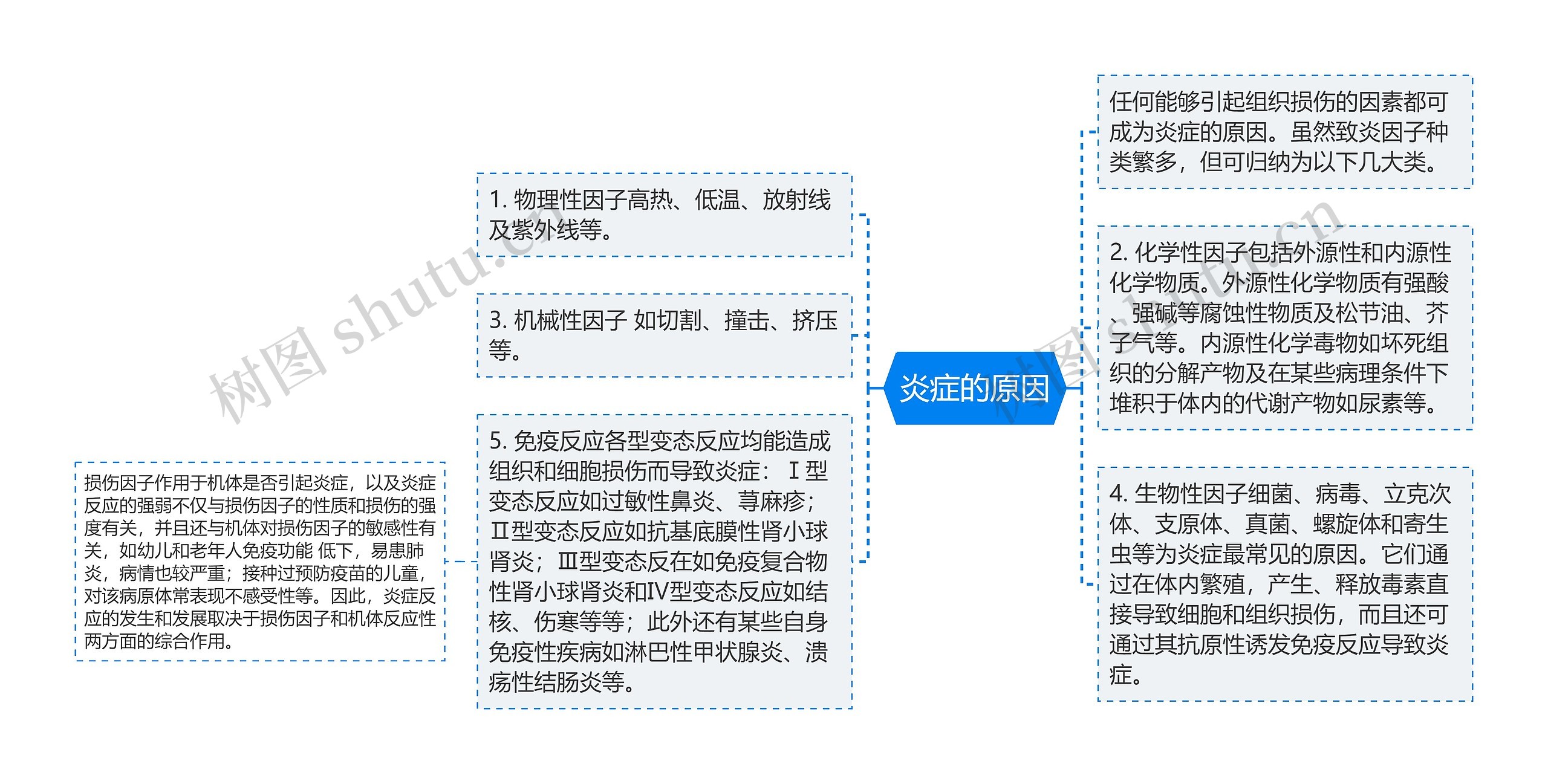 炎症的原因思维导图