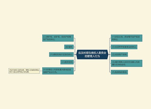 应及时报告债权人委员会的管理人行为