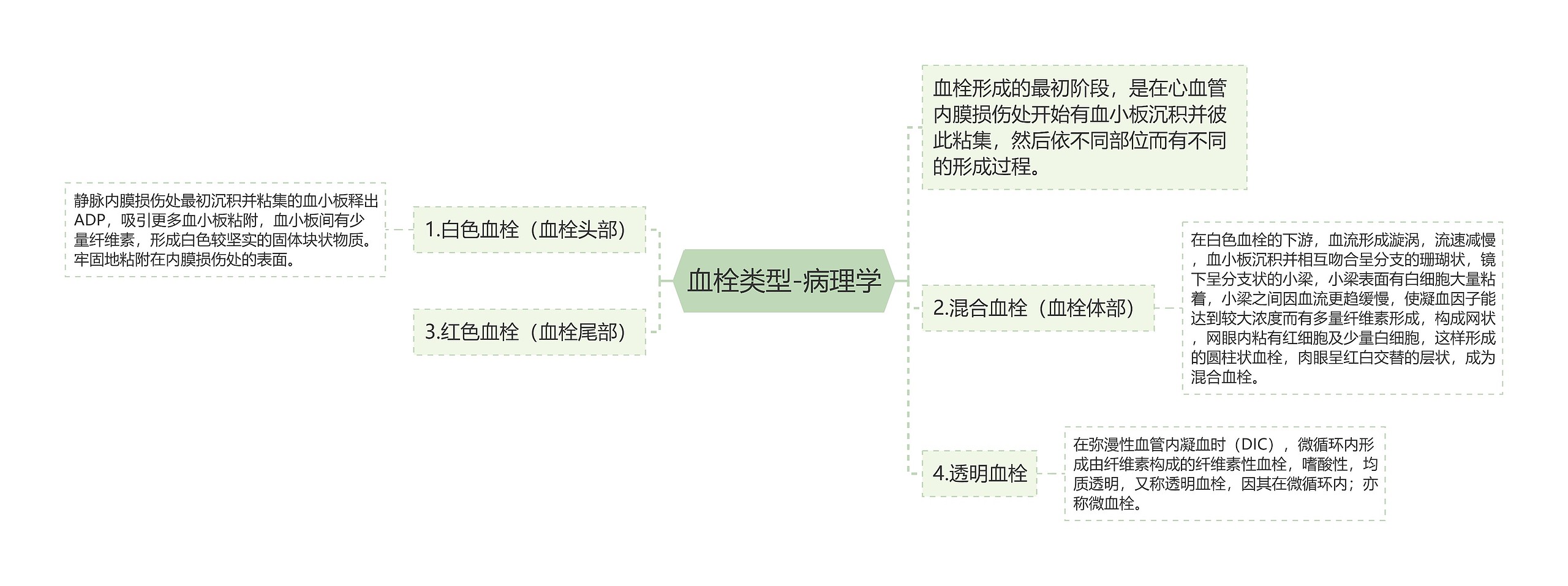 血栓类型-病理学思维导图