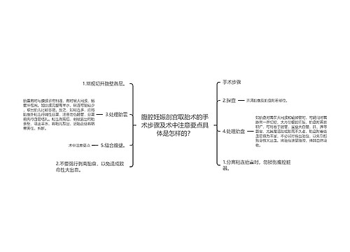 腹腔妊娠剖宫取胎术的手术步骤及术中注意要点具体是怎样的？