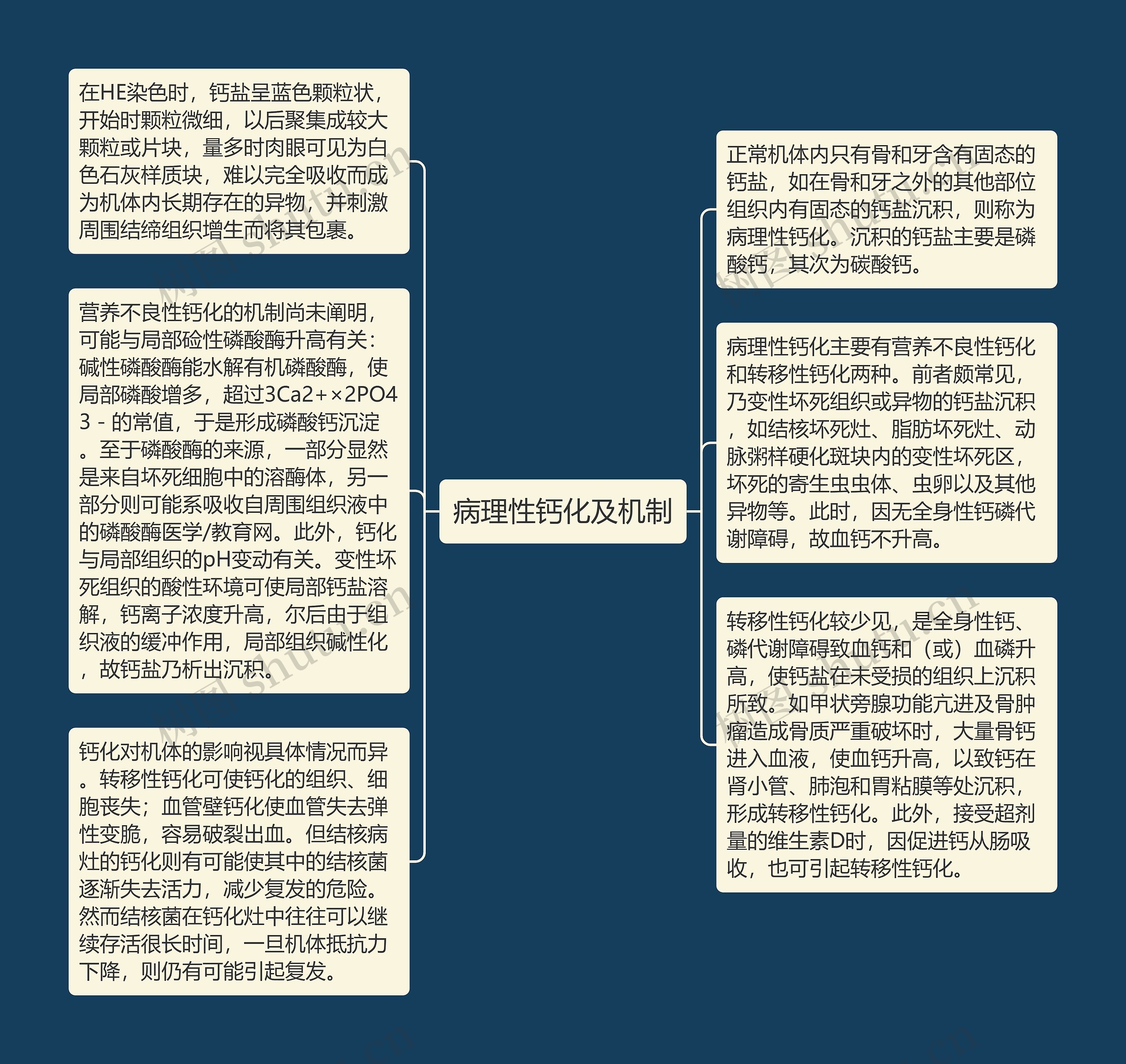 病理性钙化及机制思维导图