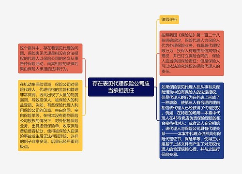 存在表见代理保险公司应当承担责任