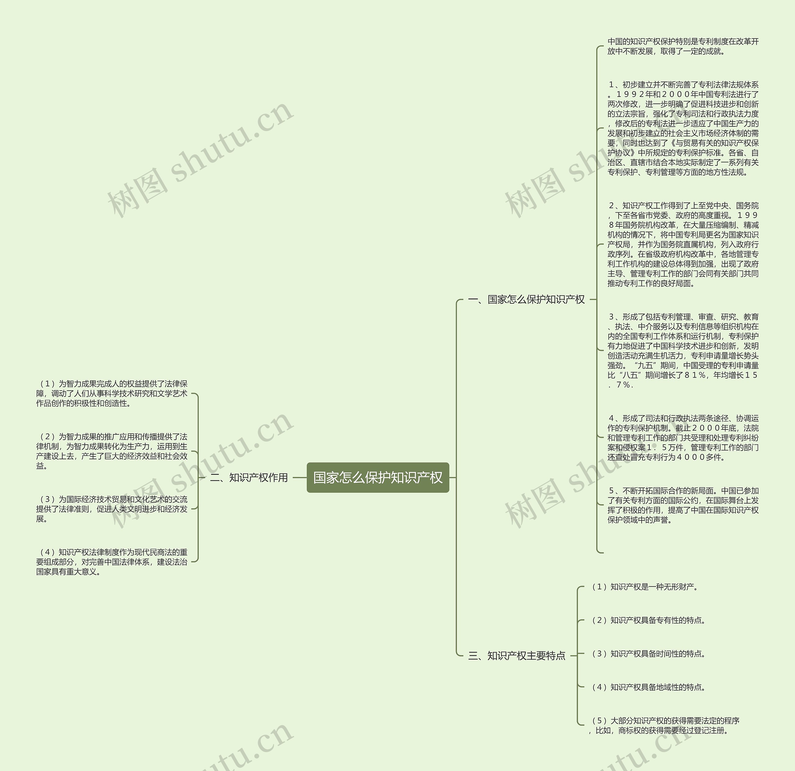 国家怎么保护知识产权思维导图