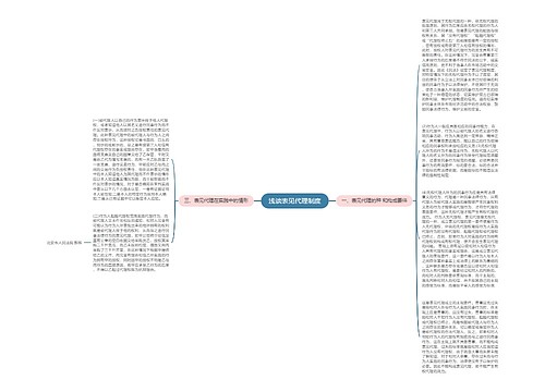 浅谈表见代理制度