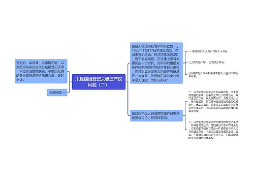 未经结婚登记夫妻遗产权问题（二）