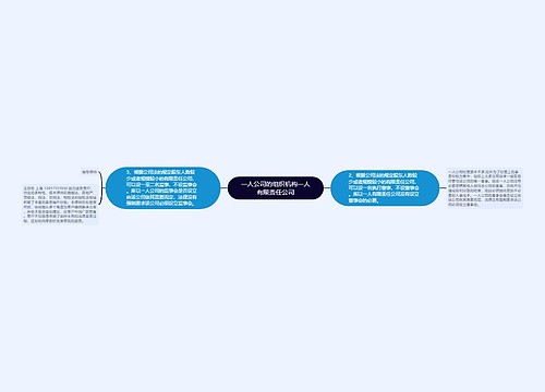 一人公司的组织机构一人有限责任公司