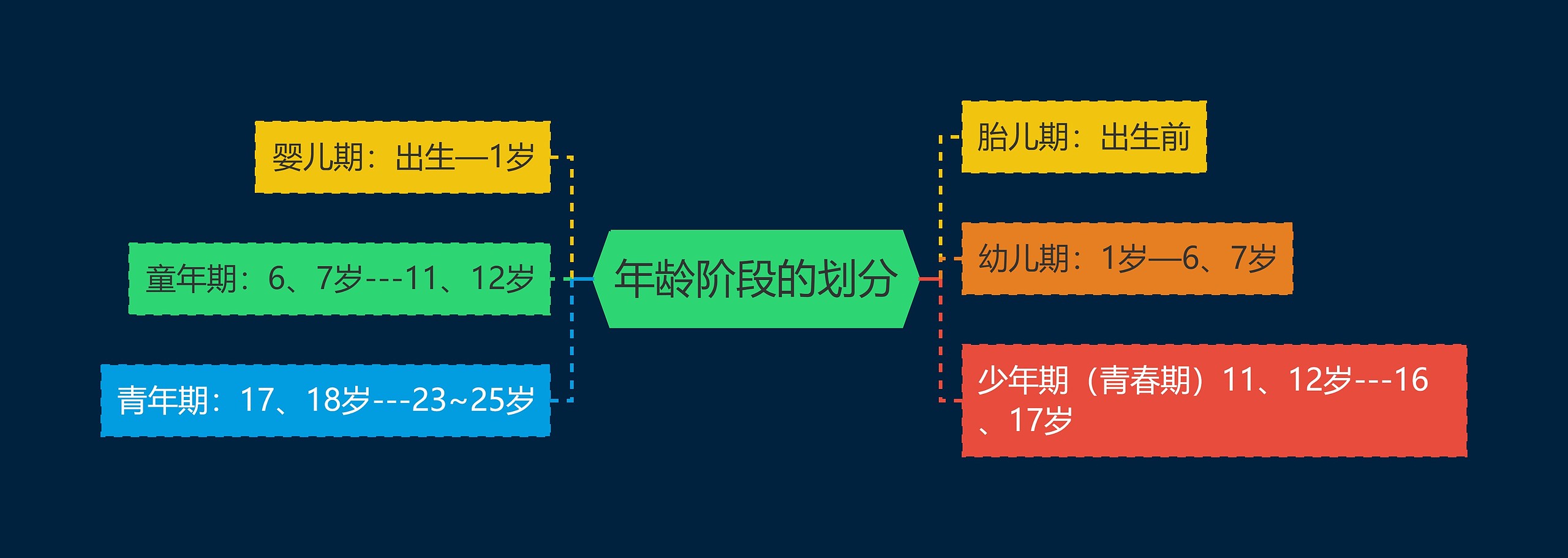 年龄阶段的划分思维导图