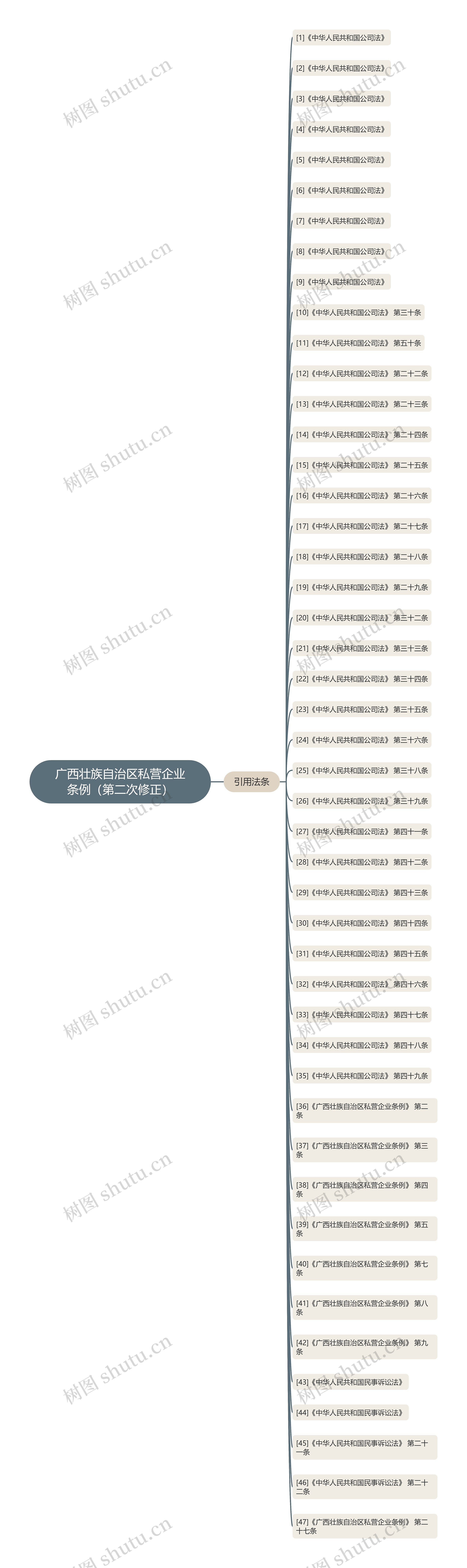 广西壮族自治区私营企业条例（第二次修正）思维导图