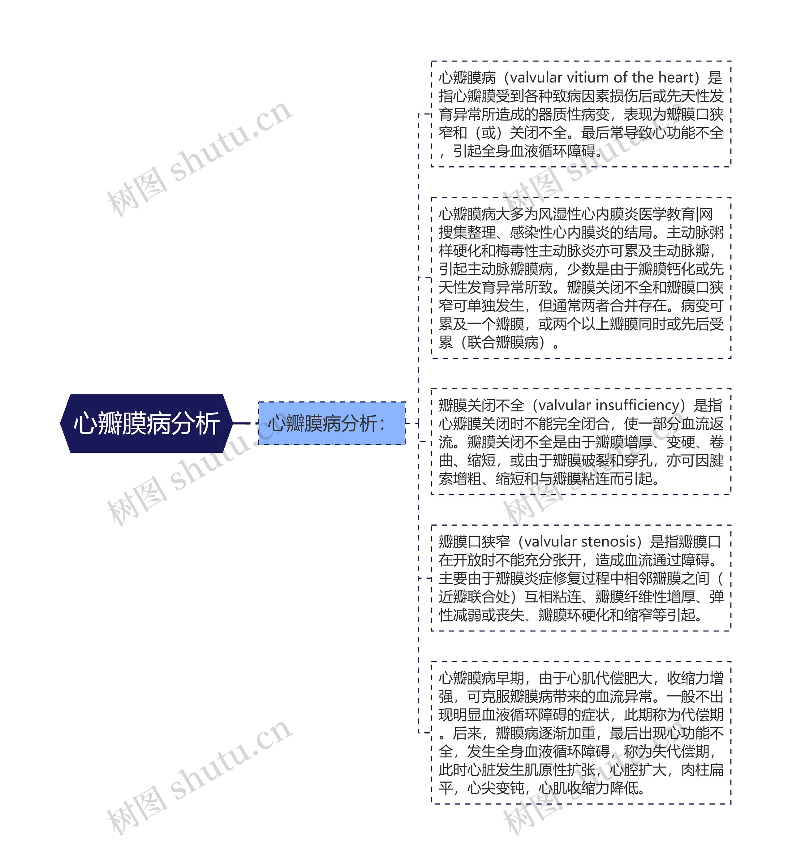 心瓣膜病分析思维导图