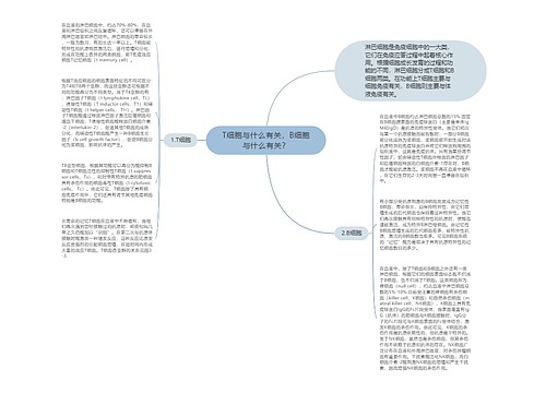 T细胞与什么有关，B细胞与什么有关？