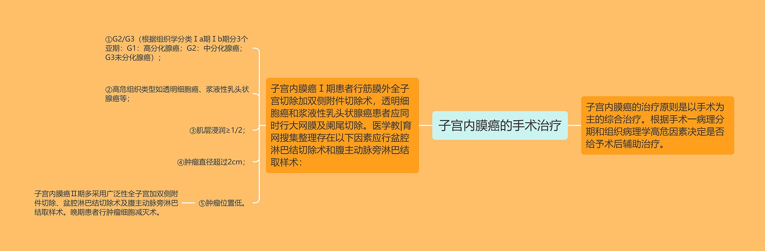 子宫内膜癌的手术治疗思维导图