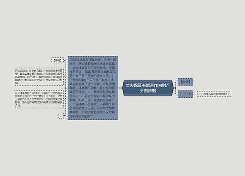 丈夫保证书能否作为财产分割依据