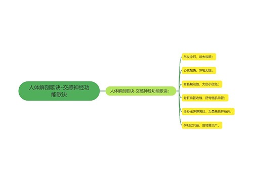 人体解剖歌诀-交感神经功能歌诀