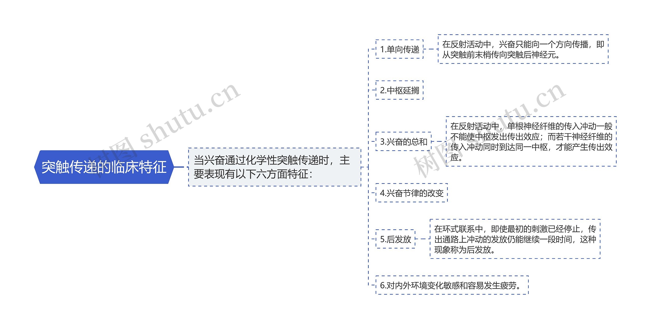 突触传递的临床特征思维导图