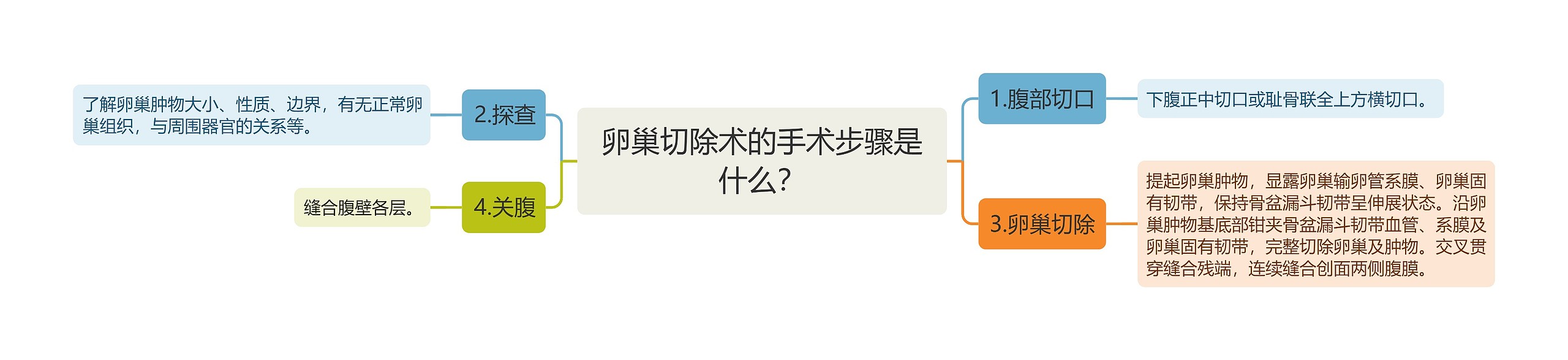 卵巢切除术的手术步骤是什么？