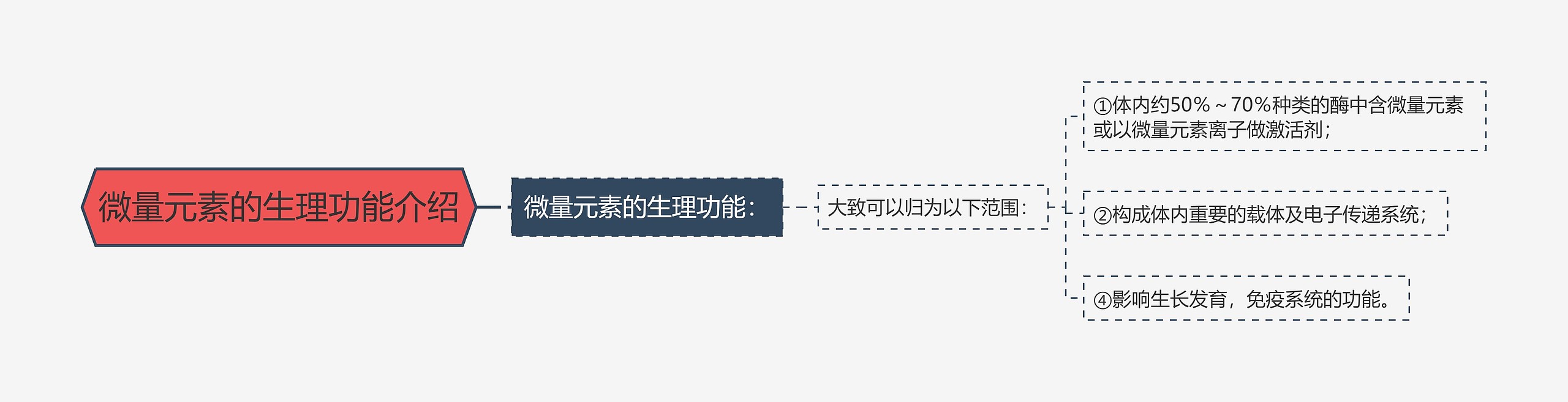 微量元素的生理功能介绍思维导图