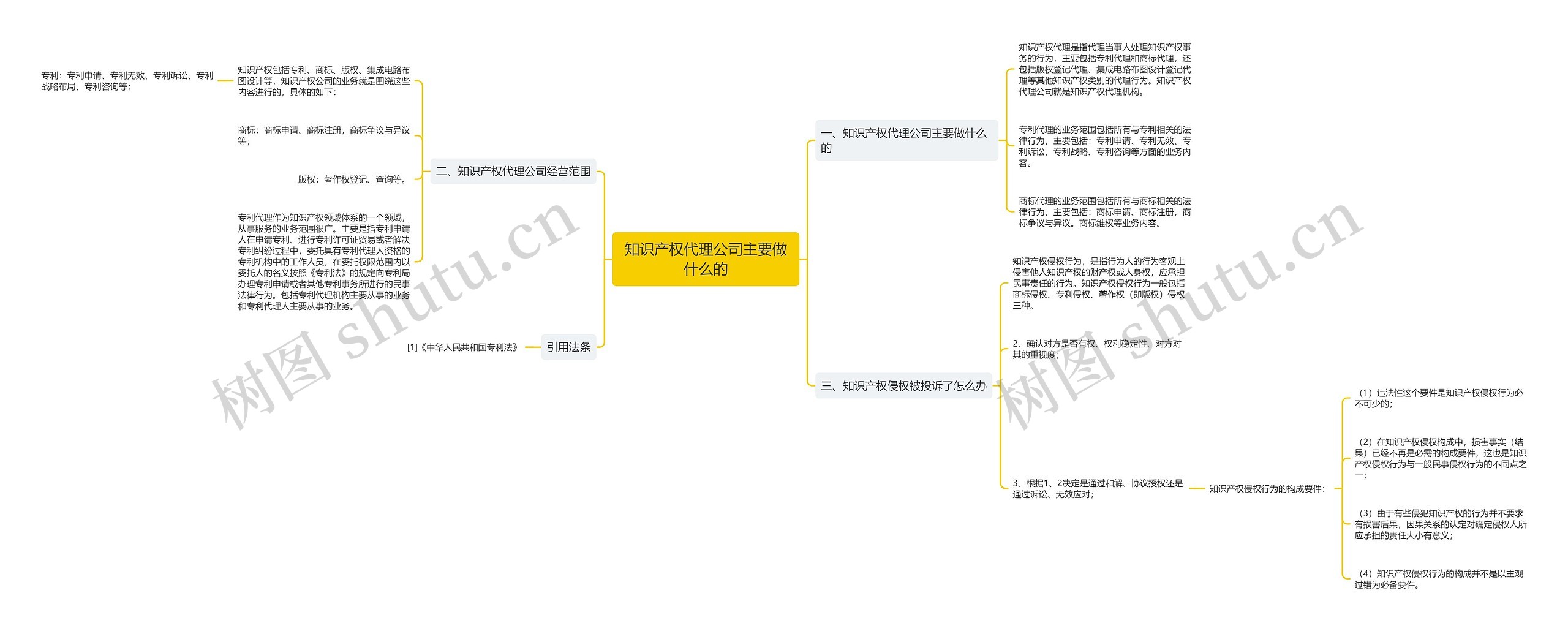 知识产权代理公司主要做什么的思维导图