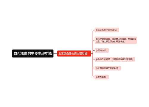 血浆蛋白的主要生理功能