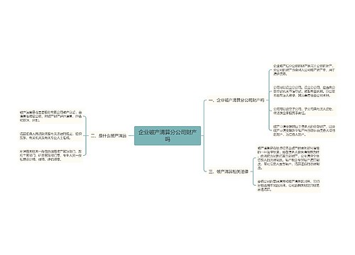 企业破产清算分公司财产吗