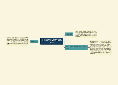 针对早产胎儿的常见诊断方法