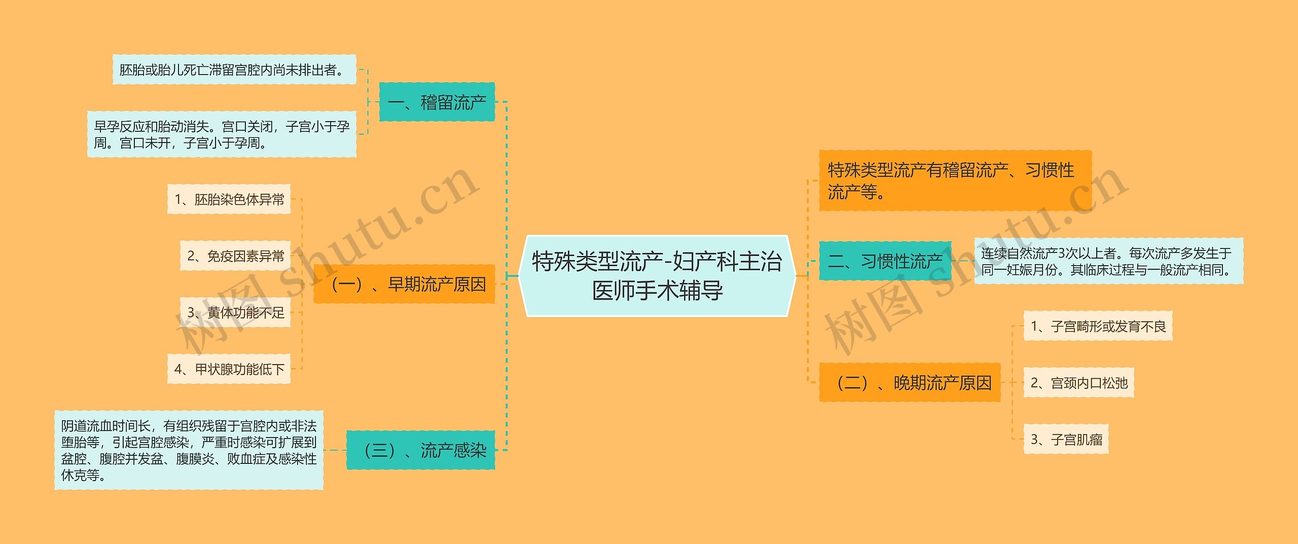 特殊类型流产-妇产科主治医师手术辅导思维导图