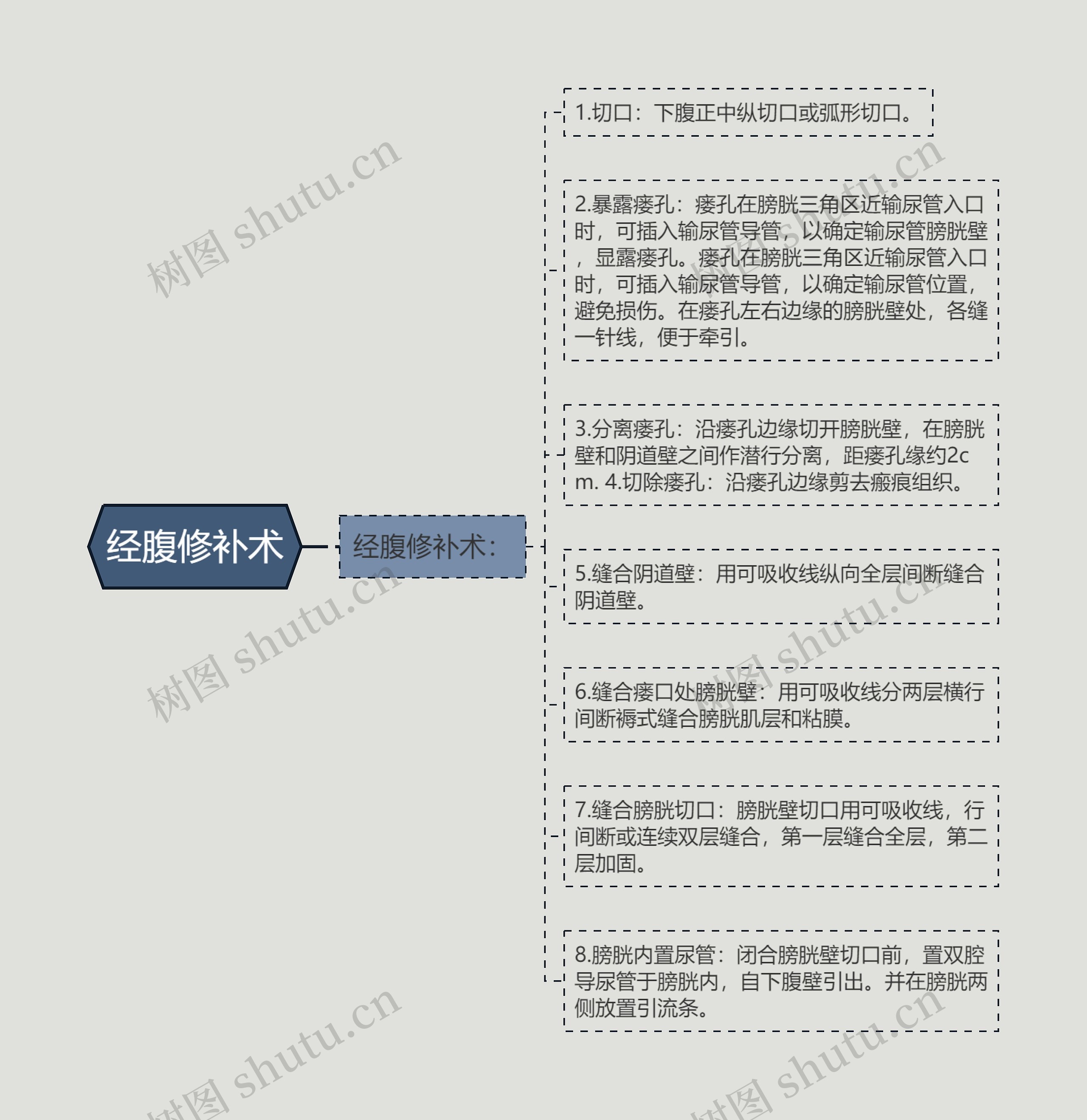 经腹修补术思维导图