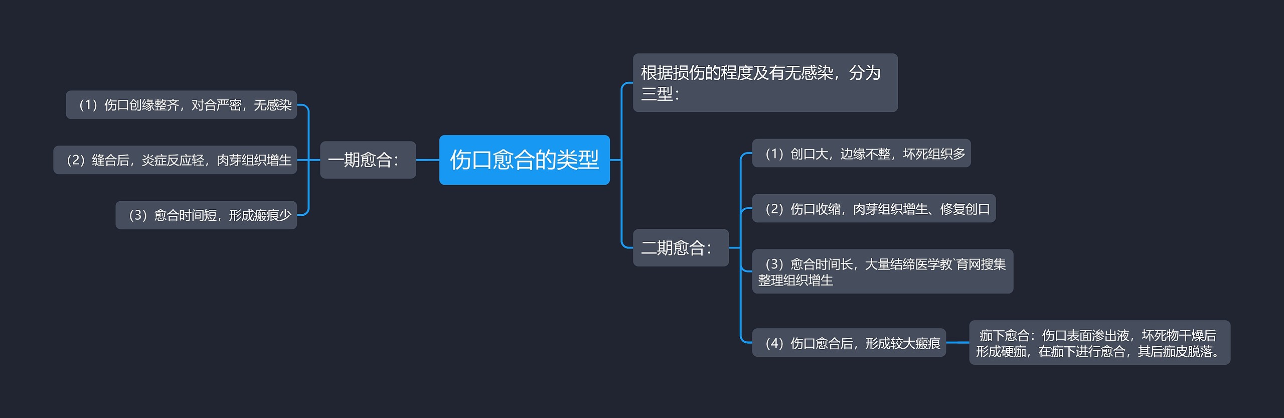 伤口愈合的类型