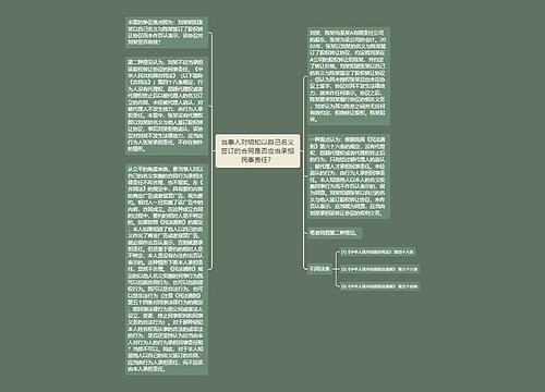 当事人对明知以自己名义签订的合同是否应当承担民事责任？