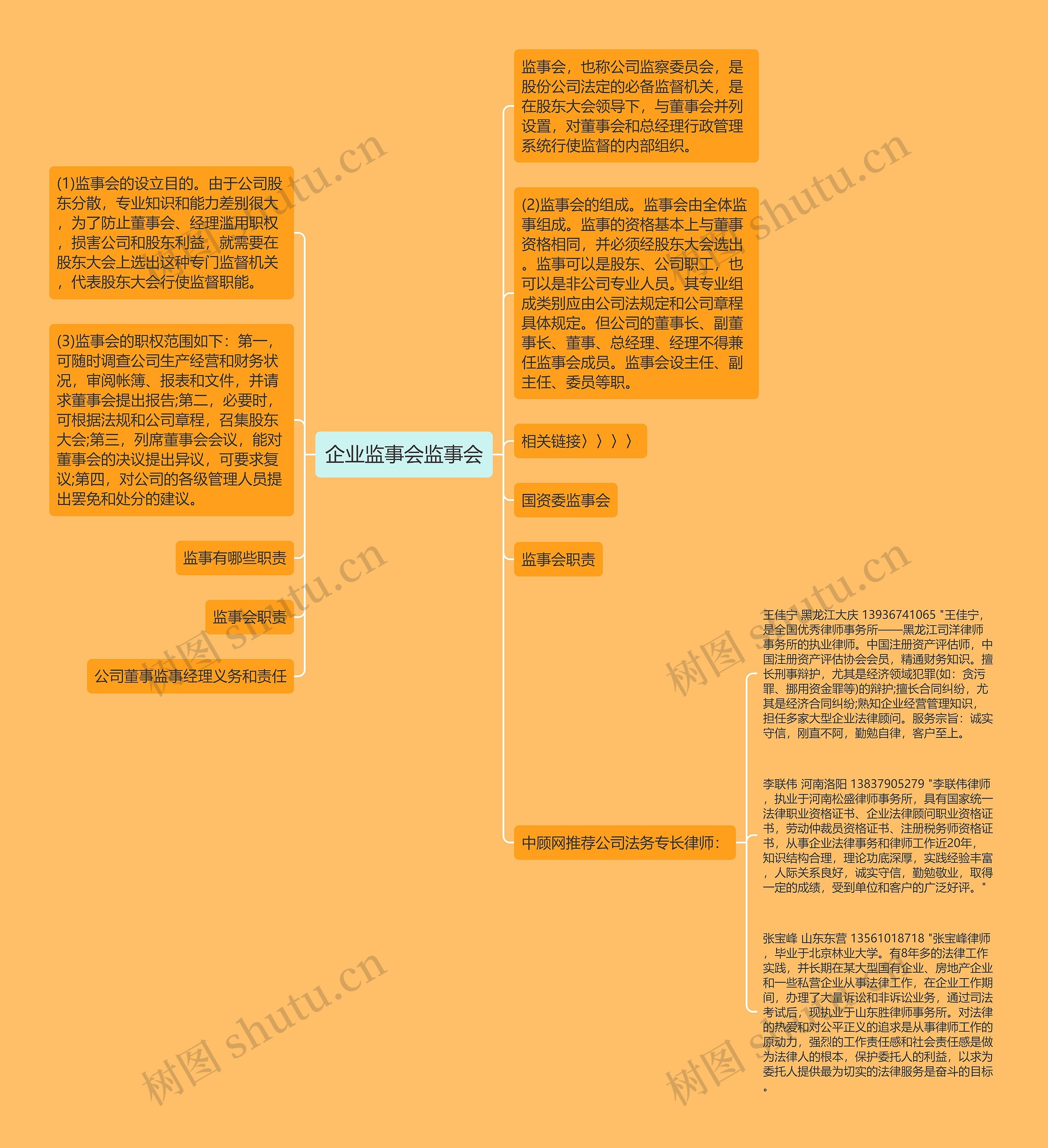 企业监事会监事会思维导图