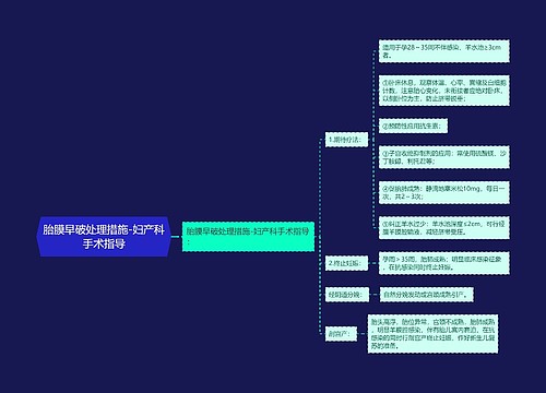 胎膜早破处理措施-妇产科手术指导