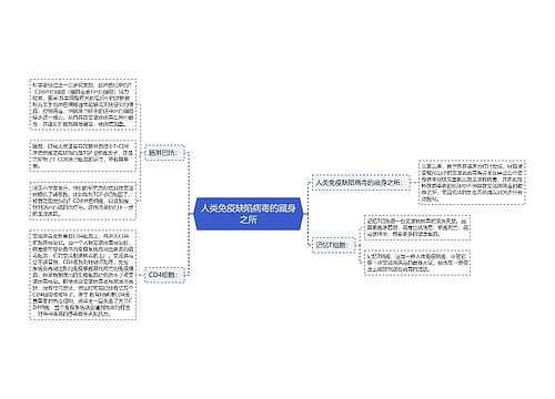 人类免疫缺陷病毒的藏身之所