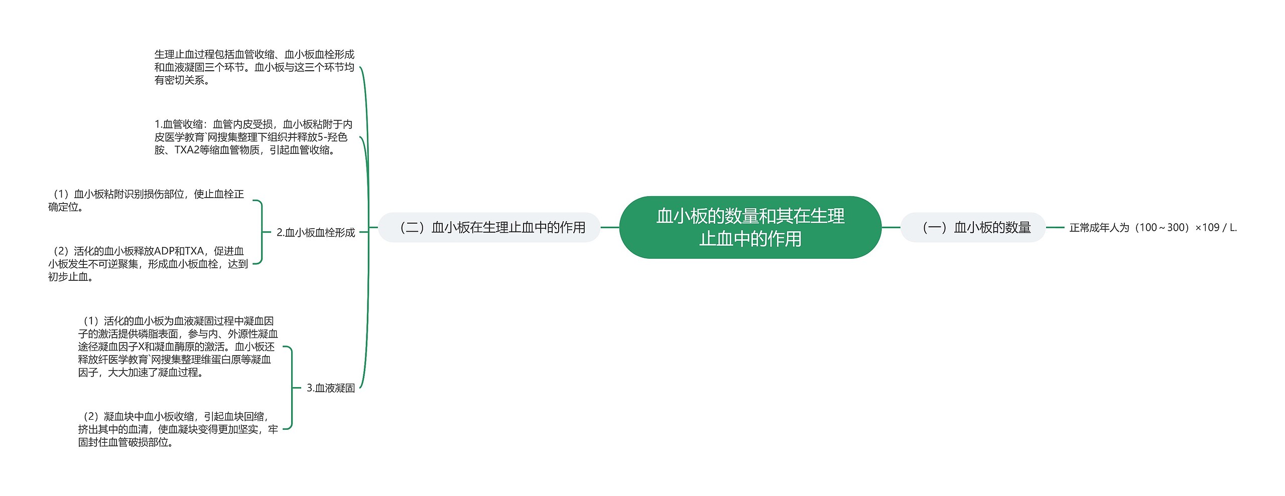 血小板的数量和其在生理止血中的作用