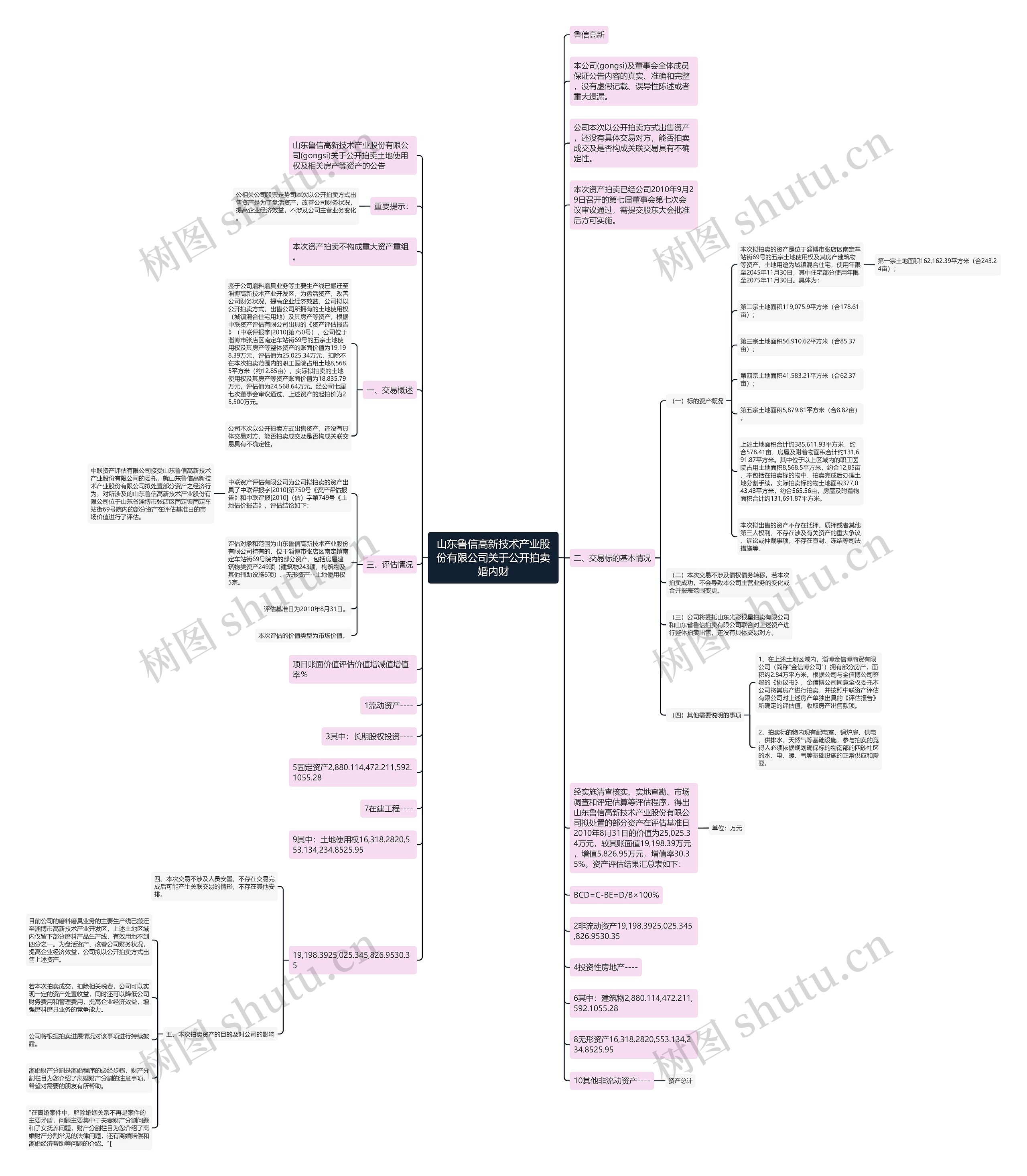 山东鲁信高新技术产业股份有限公司关于公开拍卖婚内财思维导图