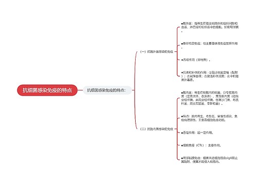 抗细菌感染免疫的特点