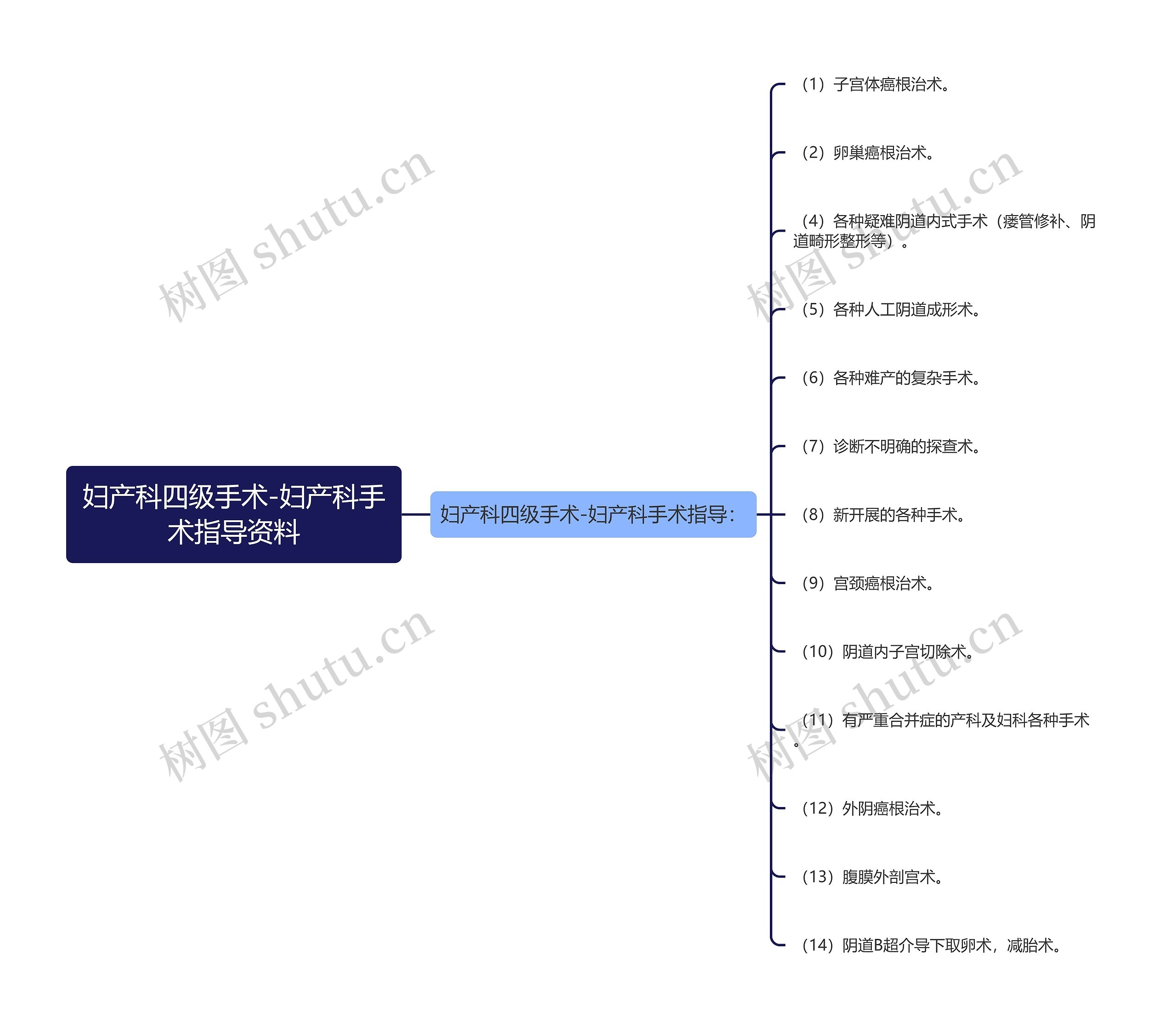 妇产科四级手术-妇产科手术指导资料思维导图