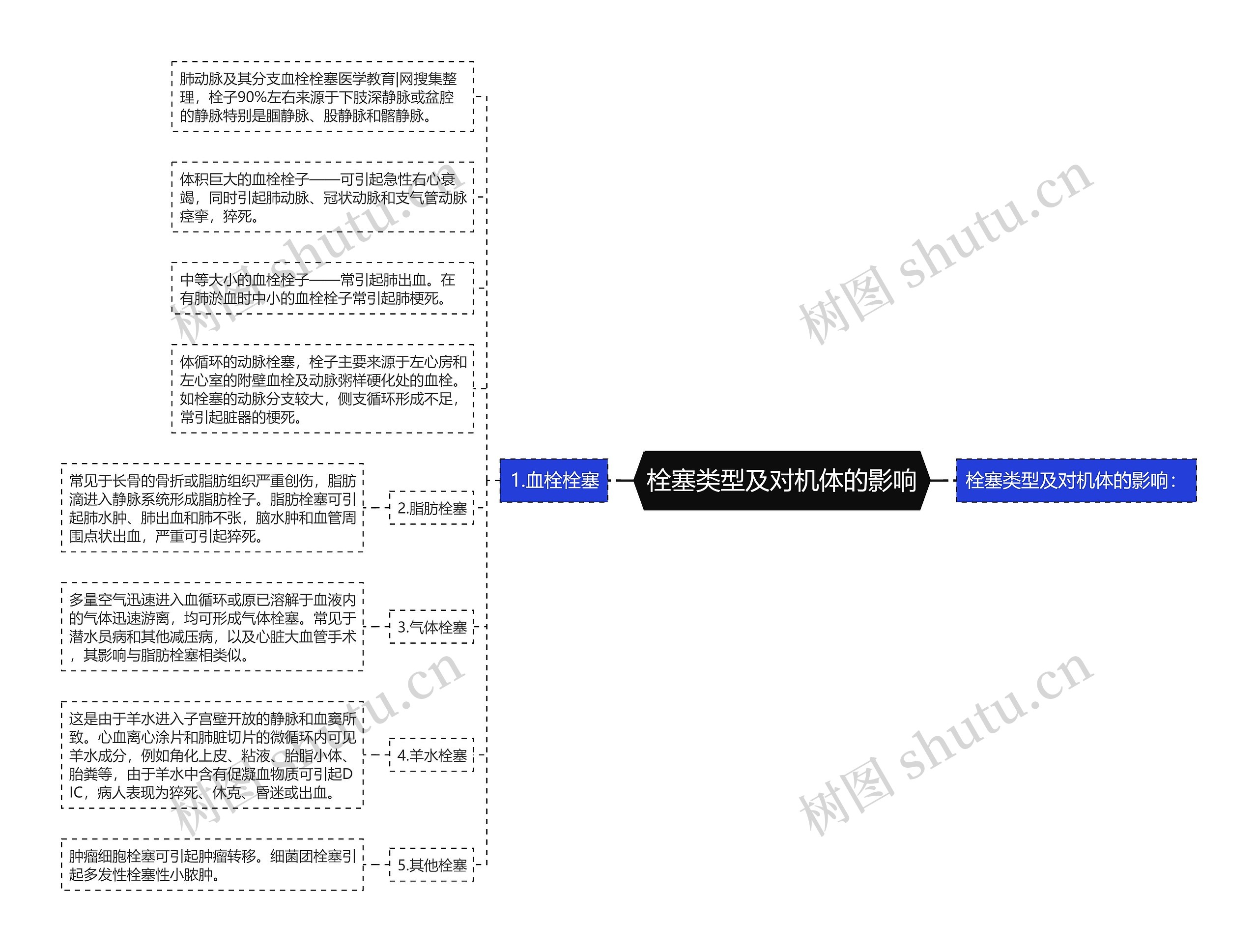 栓塞类型及对机体的影响 栓塞类型及对机体的影响