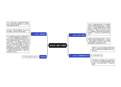 企业法人是什么意思